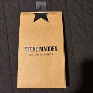Steve Madden 2 Pack Sheer Tights Black 20 Denier Size M/L